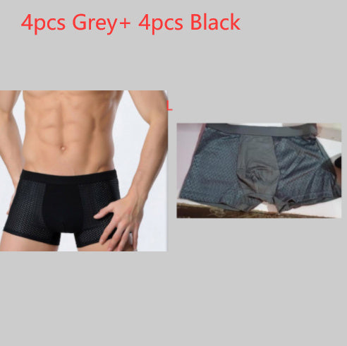 Summer Men's Underpants Mesh Toe Mid-Waist Men's Boxer Shorts