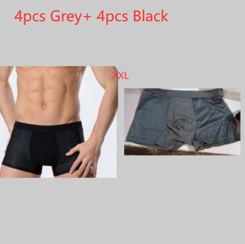 Summer Men's Underpants Mesh Toe Mid-Waist Men's Boxer Shorts