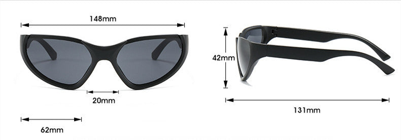 Men And Women Riding Cat's Eye Half Frame Colorful Sunglasses